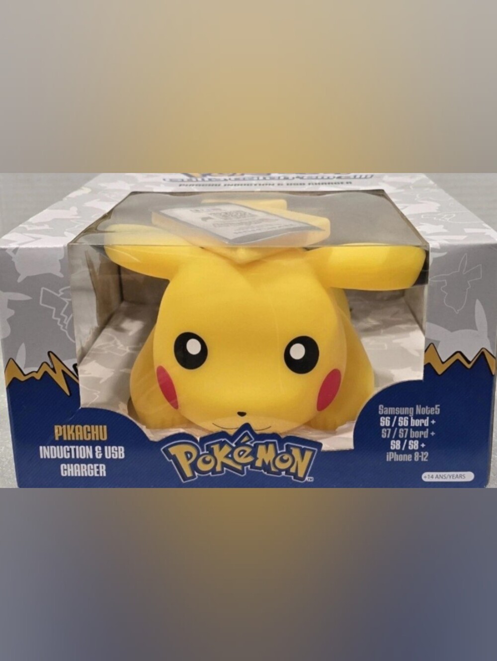 Pokemon Pikachu Plush Charger - Yellow with Red Cheeks